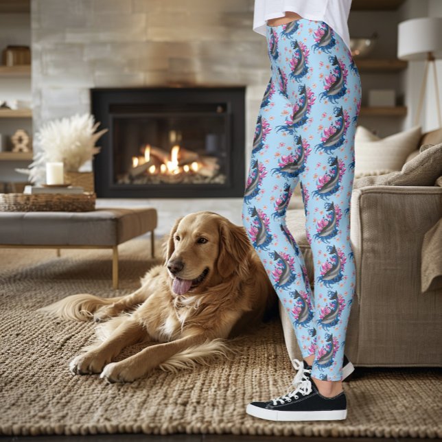 Leggings Delphin Lotus Flores Flores Flores de cerezo (Subido por el creador)