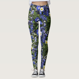 Leggings Delpininiums y margaritas