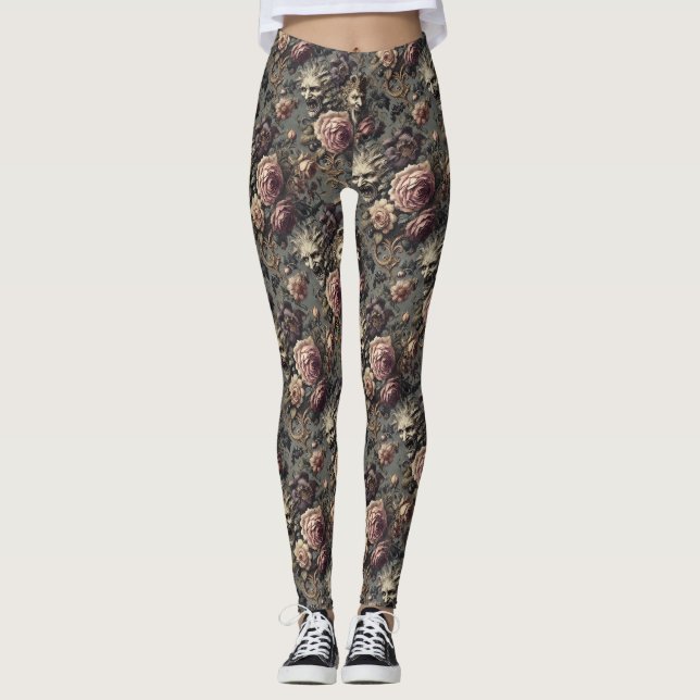 Leggings Demonios de la delincuencia - Victoriano gótico (Anverso)