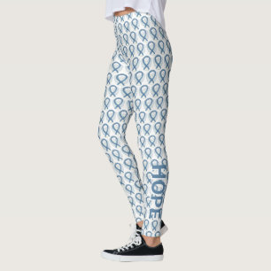 Leggings Denim Awareness Ribbon Angel Personalizado Palabra