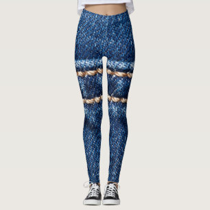 Leggings Denim con título: textura de jeans cerrados.