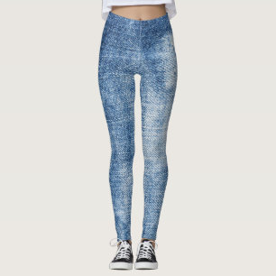 Leggings Denim Texture: Agujeros rayados.