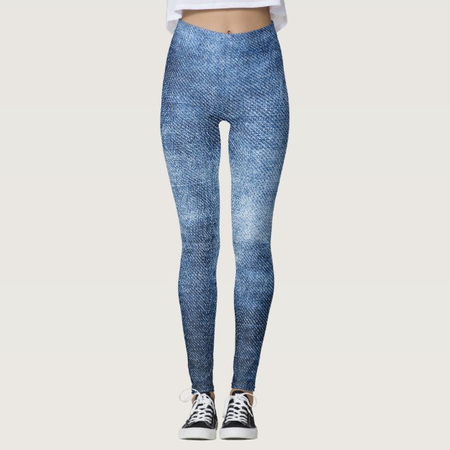 Leggings Denim Texture: fondo de tela trabajada (Anverso)