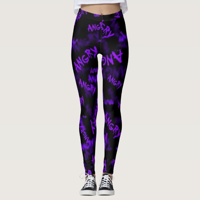 Leggings Deporte Chica de moda morada (Anverso)
