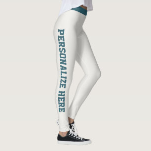 Leggings Deporte Personalizado Mujeres Cálido Neutro Franja