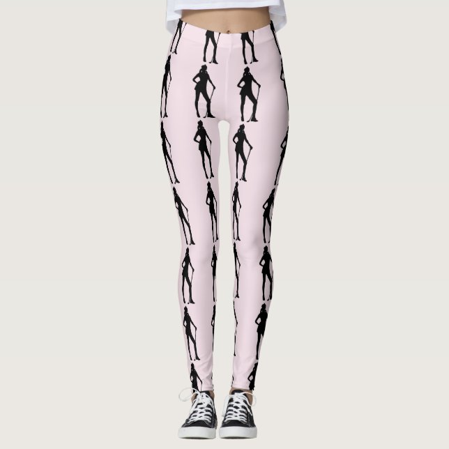 Leggings Deporte rosado de golf femenino (Anverso)