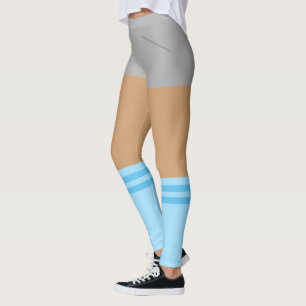 Leggings Deportes divertidos de piernas con calcetines fals