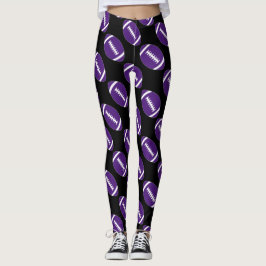 Leggings Deportista del equipo femenino de fútbol púrpura