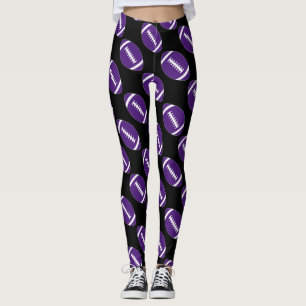 Leggings Deportista del equipo femenino de fútbol púrpura