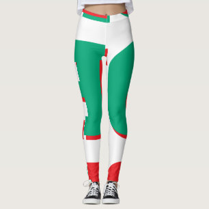 Leggings Deportivas Verde Rojo Blanco – Color Atlé