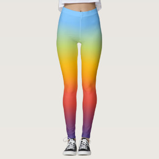 Leggings Deportivos Coloridos Gradiente Arcoíris Ombre
