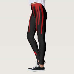 Leggings Derrame sangre en negro