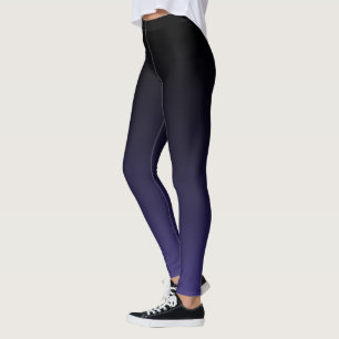 Leggings Desbordamiento degradado negro a violeta