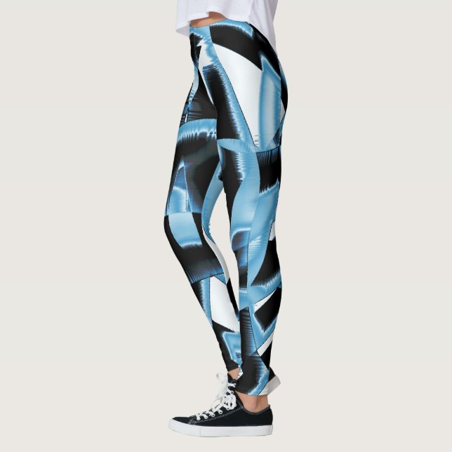 Leggings Desechos o cintas azules y negros destruidos (Izquierda)