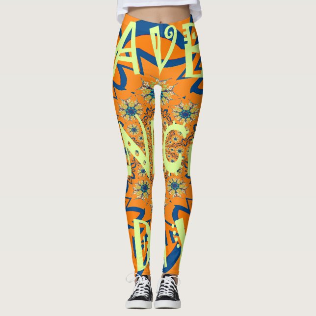 Leggings Deseos vibrantes: Un buen día de diseño artístico  (Anverso)