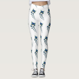 Leggings Desfile de Mariposas Azul Intenso Vuelo