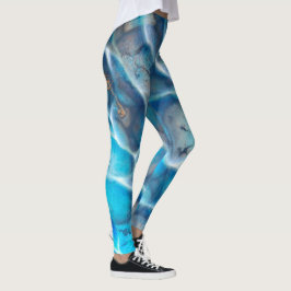 Leggings Design mit blauem transparentem Wasser