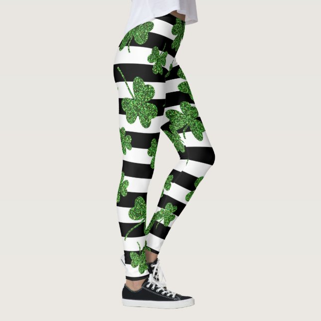 Leggings Deslumbramiento de Shamrock a rayas (Derecha)
