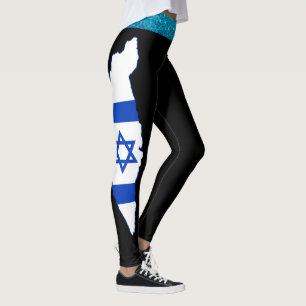 Leggings Deslumbramiento en pesas azules, diseño de bandera