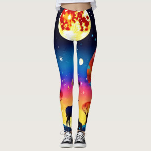 Leggings Deslumbramiento nocturno del bosque