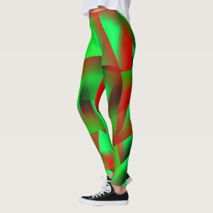 Leggings Deslumbrante verde y rojo claro, ¿con sombra?