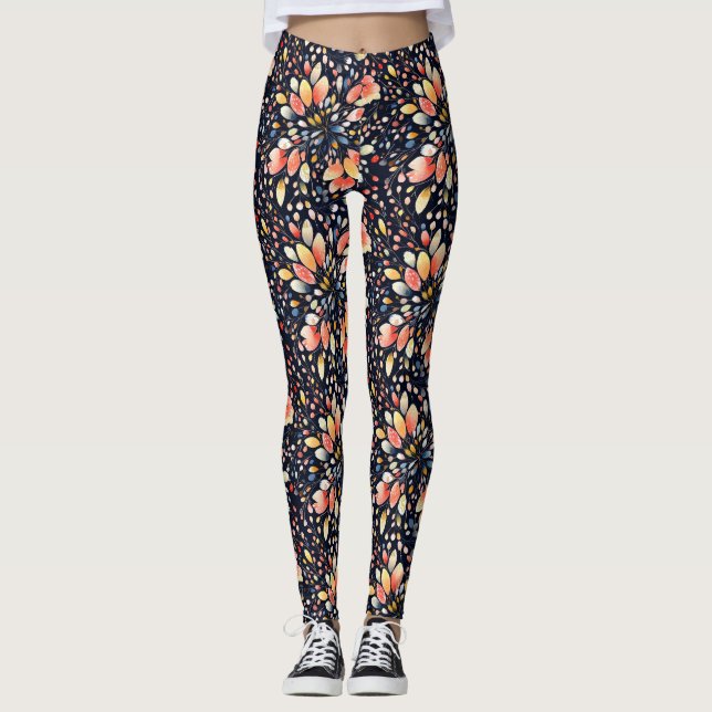 Leggings Despertar de la primavera: un estallido floral (Anverso)