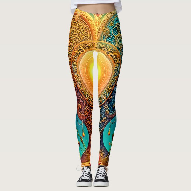 Leggings Despertar el arte espiritual (Anverso)