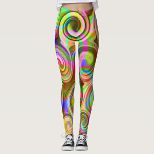 Leggings Desplazamiento abstracto geométrico pastel