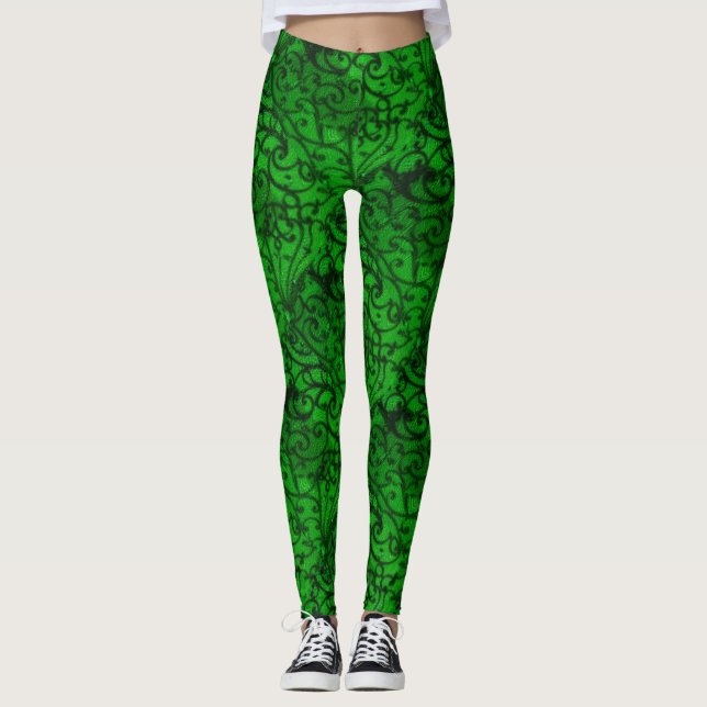 Leggings Desplazamiento Verde (Anverso)