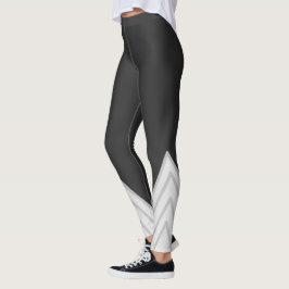 Leggings Detalles Blancos Gris Carbón