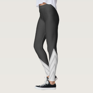 Leggings Detalles Blancos Gris Carbón