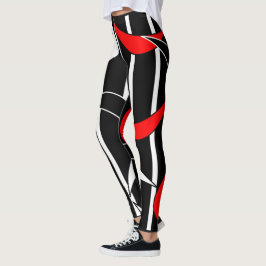 Leggings Detalles en rojo y blanco