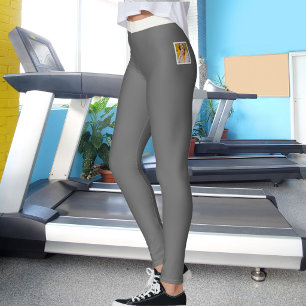 Leggings Día de Juego Mamá de Mascota Brillo Metálico Oscur