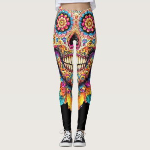 Leggings Día de la Calavera del Azúcar Muerto