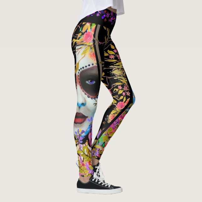 Leggings Día de la floral muerta (Derecha)