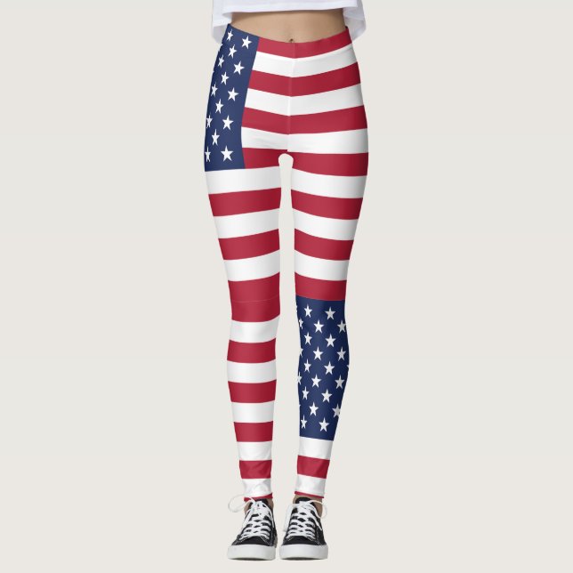 Leggings Día de la Independencia de la Bandera de Estados U (Anverso)