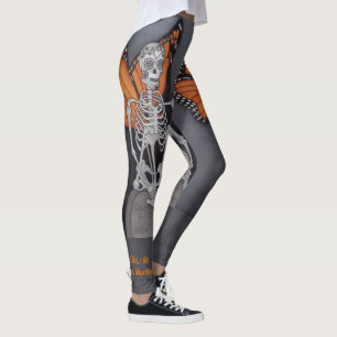 Leggings Día de la Muerte en la Pintura del Personalizado 