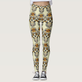Leggings Día de Muertos de la Calavera del Azúcar (Día de M