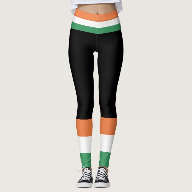 Leggings Día de San Paddy. Bandera de Irlanda. (Anverso)