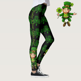 Leggings Día de San Patricio tu Día de la Suerte Chispas ve