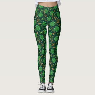 Leggings Día de San Patrón Celta Triskele Trefoil Shamrock