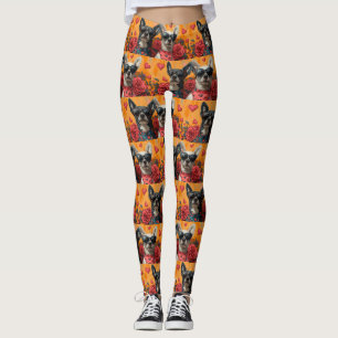 Leggings Día de San Valentín de Rosas con Ganado Australian