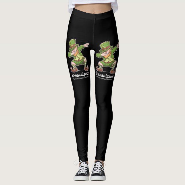 Leggings Día de Simpatizantes Shenanigator Dabbing Leprecha (Anverso)