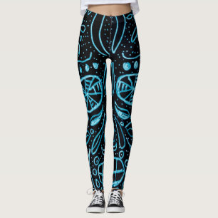 Leggings Día del resplandor muerto en el estilo de encargo