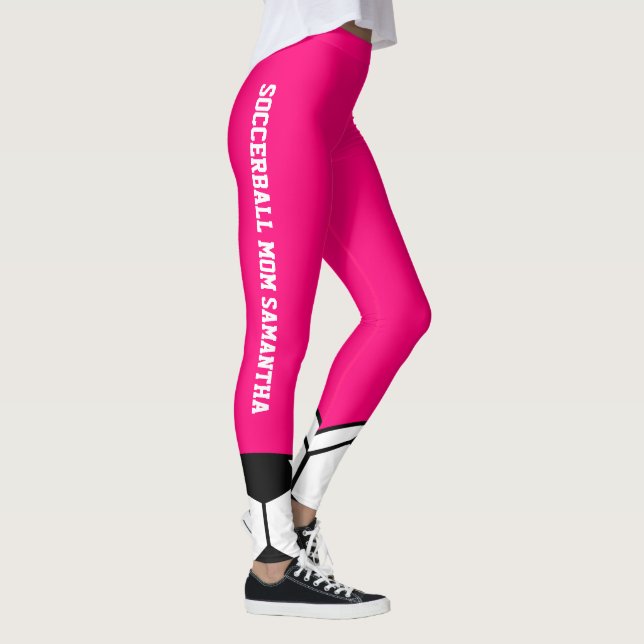 Leggings Día personalizado de la madre y el futbolín (Derecha)