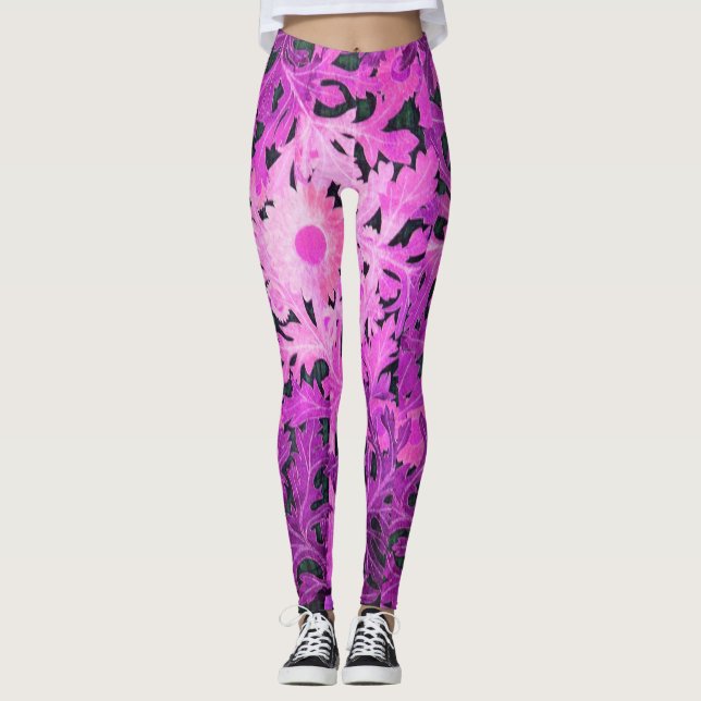 LEGGINGS DÍA PURPLE ROSA / MARGUERITO / MARGHERITA (Anverso)