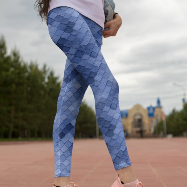 Leggings Diagonal de color azul (Subido por el creador)