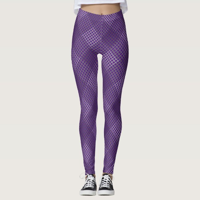 Leggings Diagonal de patrón verificado 2 tonos b Piernas pú (Anverso)