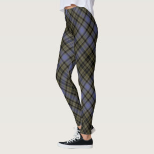 Leggings Diagonal grande negra verde oliva de la tela