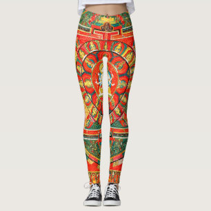 Leggings Diagrama cósmico de Mandala para meditación